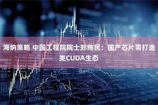 海纳策略 中国工程院院士郑纬民：国产芯片需打造类CUDA生态