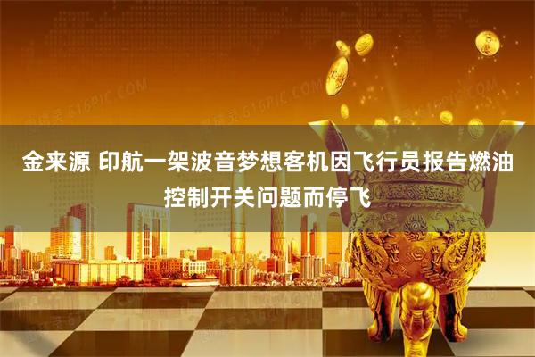 金来源 印航一架波音梦想客机因飞行员报告燃油控制开关问题而停飞