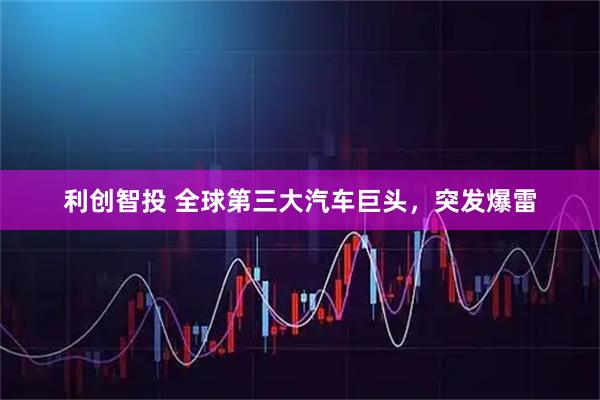 利创智投 全球第三大汽车巨头，突发爆雷