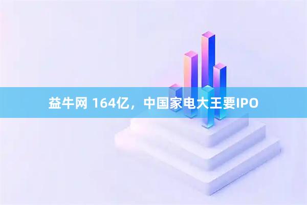 益牛网 164亿，中国家电大王要IPO