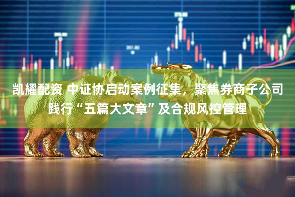 凯耀配资 中证协启动案例征集，聚焦券商子公司践行“五篇大文章”及合规风控管理